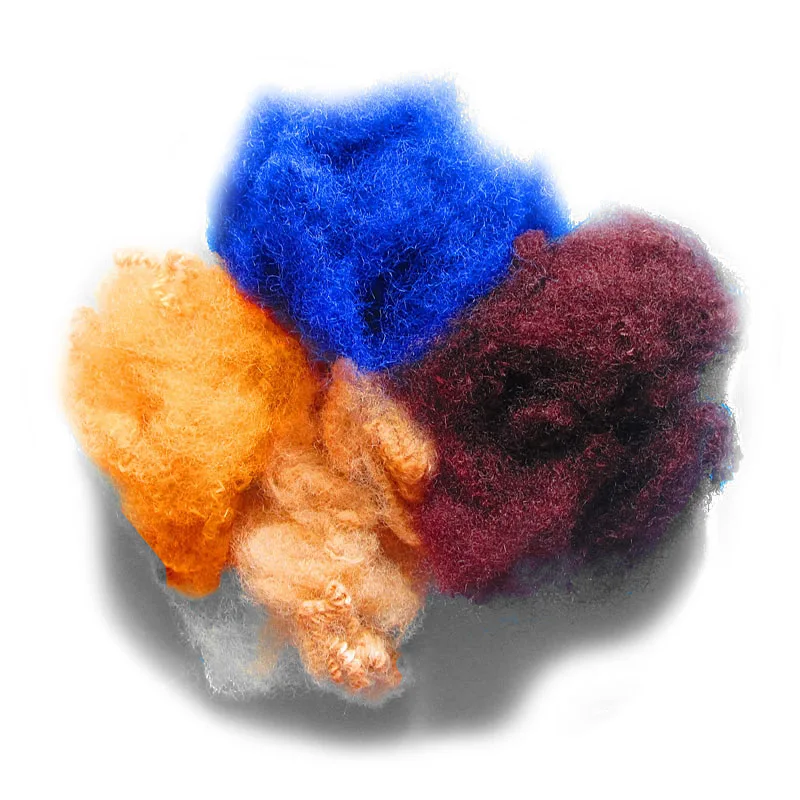 New arrival Wholesale 8D dope dyed PSF flame retardant polyester staple fiber for carpet