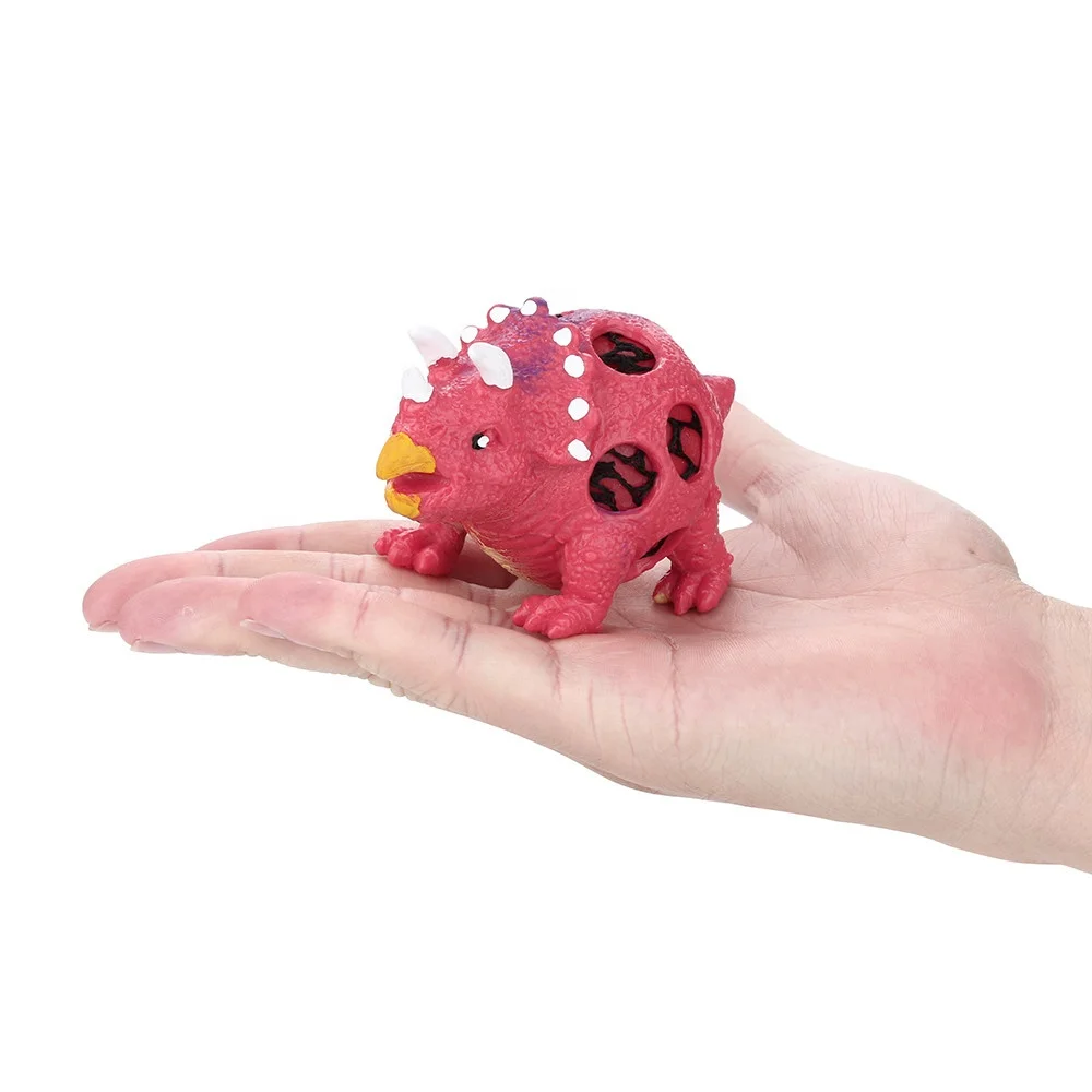 
Custom Pressure Relief Dragon Stress Rubber TPR Squeeze Balls Toy Soft PU Grape Anti Dinosaur Squishy Ball 