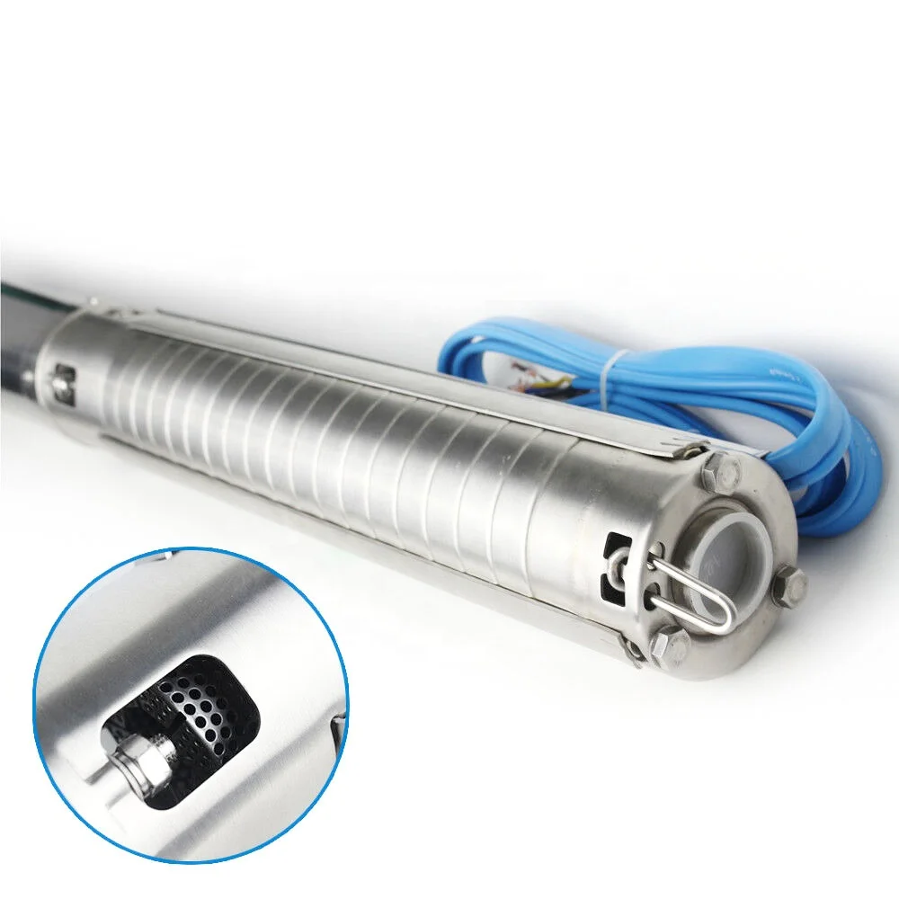 Kepeida 4DSS6/80-D72/1000 4inch 72V 6m3/h 80meter DC Solar Powered Submersible Water Pump System For Agriculture Irrigation