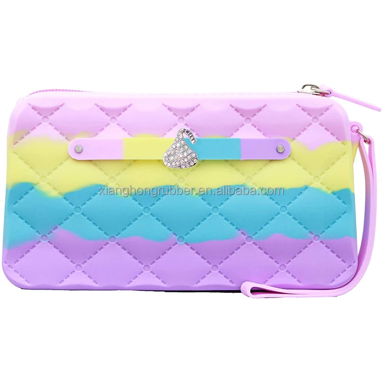 Cosmetic Beauty Pouch Bag Fashion Silicone Wallets Purse Waterproof Makeup Clutch Bag