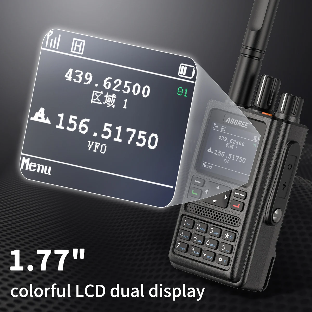 Orignal ABBREE DM-F8 DMR Digital Walkie Talkies Stations Professional Amateur Two Way Radio VHF UHF GPS APRS Ham Two Way Radio