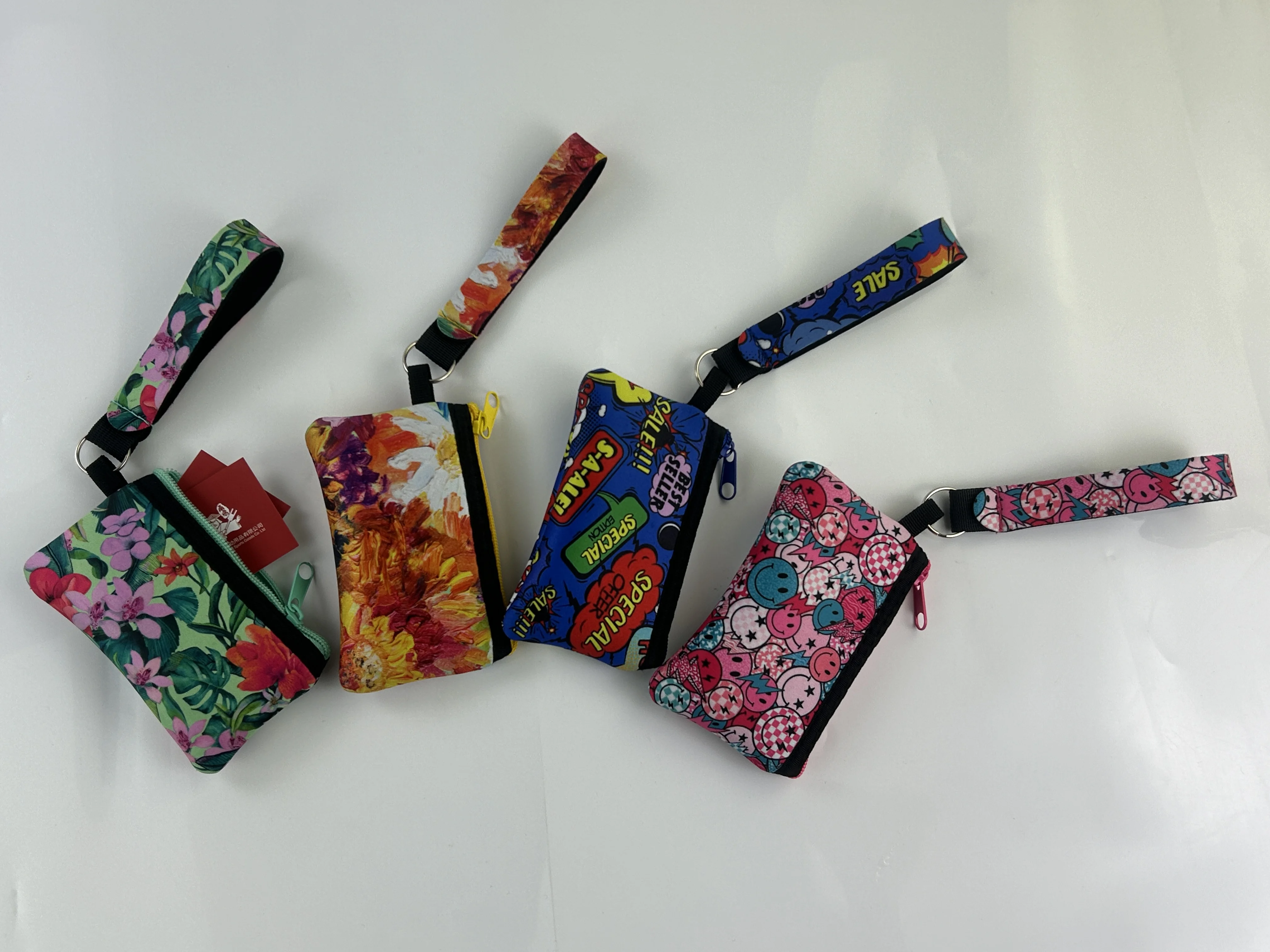 High Quality Small Keychain Accessories Wallet Dual Pouch Portable Detachable Coin Purse Card Holder