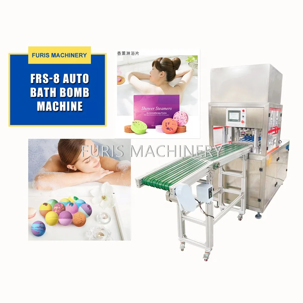Furis Factory direct sale pneumatic hydraulic bath bomb  bathbomb fizzy balls building making form press machine manufacturer