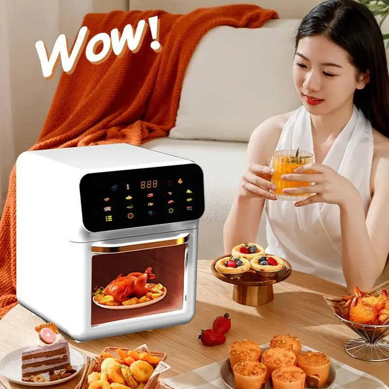 1700W Stainless Steel Air Fryer Toaster Oven Small Kitchen Appliances Built-in Digital Air Fryer oven With Visible Window