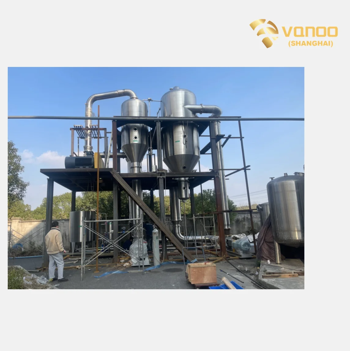 Вакуумный испаритель с одним эффектом/с тремя эффектами