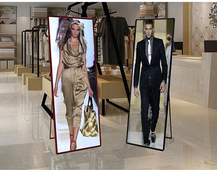 HD Indoor Portable Led Advertising Poster  P2 P2.5 P3 P4 Standing  Display  Led Poster Mirror Led Screen For Shop Advertising