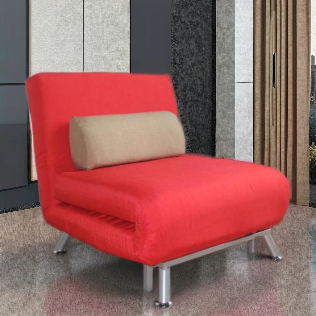 Modular Reclining Living Room and Office Furniture Single Apartment Foam Folding Fabric Pull out Sofa Cum Bed for Lunch Breaks