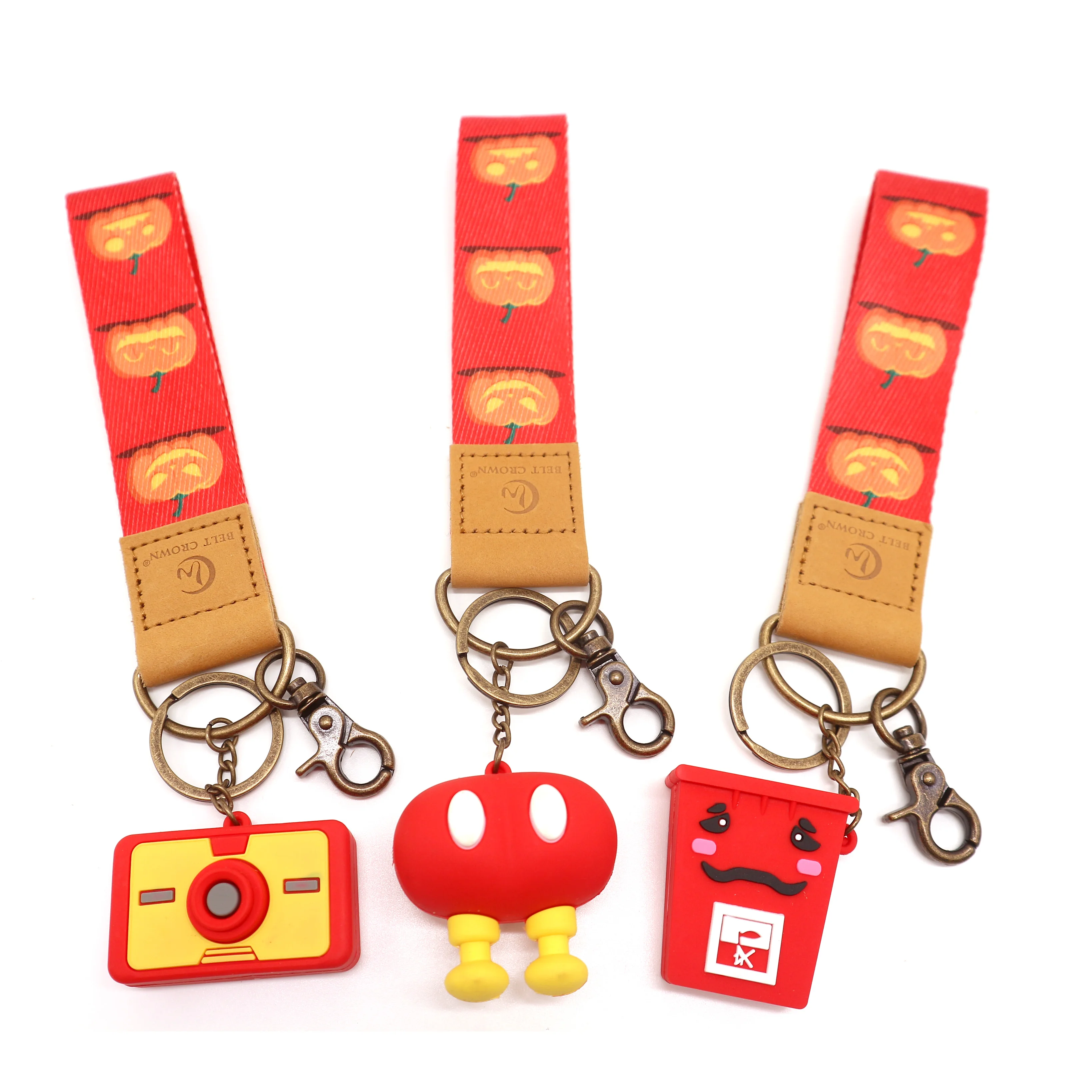 Anime 3D Mouse Miniature Figures Key Chain Figure Spider Man Key Chain with Full Heat-transfer Printing Lanyard Strap