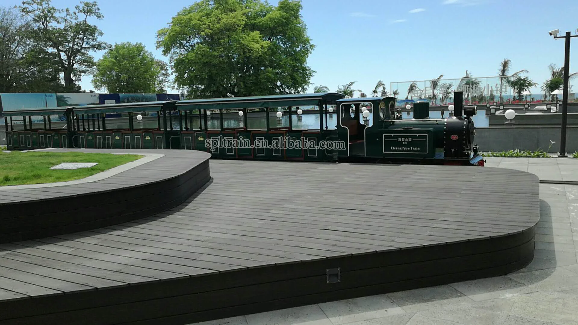 
Children Adult Outdoor Sightseeing Entertainment Amusement Park Diesel Storage Battery Electric Rail Track Train Rides 