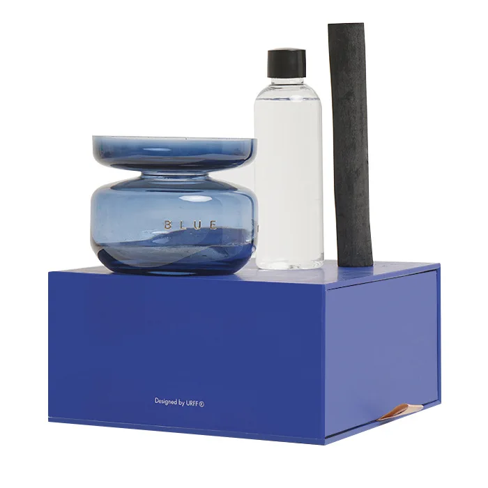 100-150ml Nordic Style Blue Black Pink Empty Glass Reed Diffuser Bottle Fragrance Diffuser Jar with Big Natural Rattan Sticks