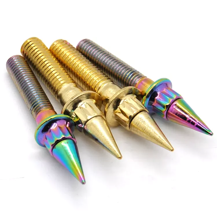 Custom M6 M7 M8 24mm 32mm gold chrome black red blue 12 point bolt for BBS RS wheel