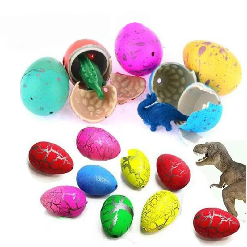 Small Dinosaur Eggs Toy Hatching Growing Dino Dragon for Children Magic Game Birthday Easter Gift