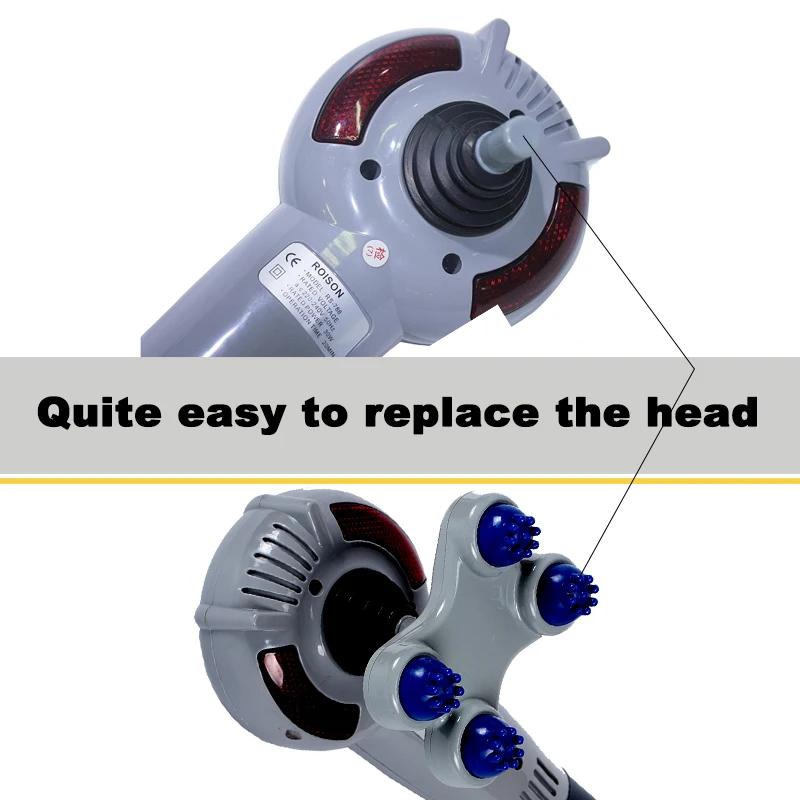 updated  changeable massage heads blood circulation vibration body massager matching 7pcs heads