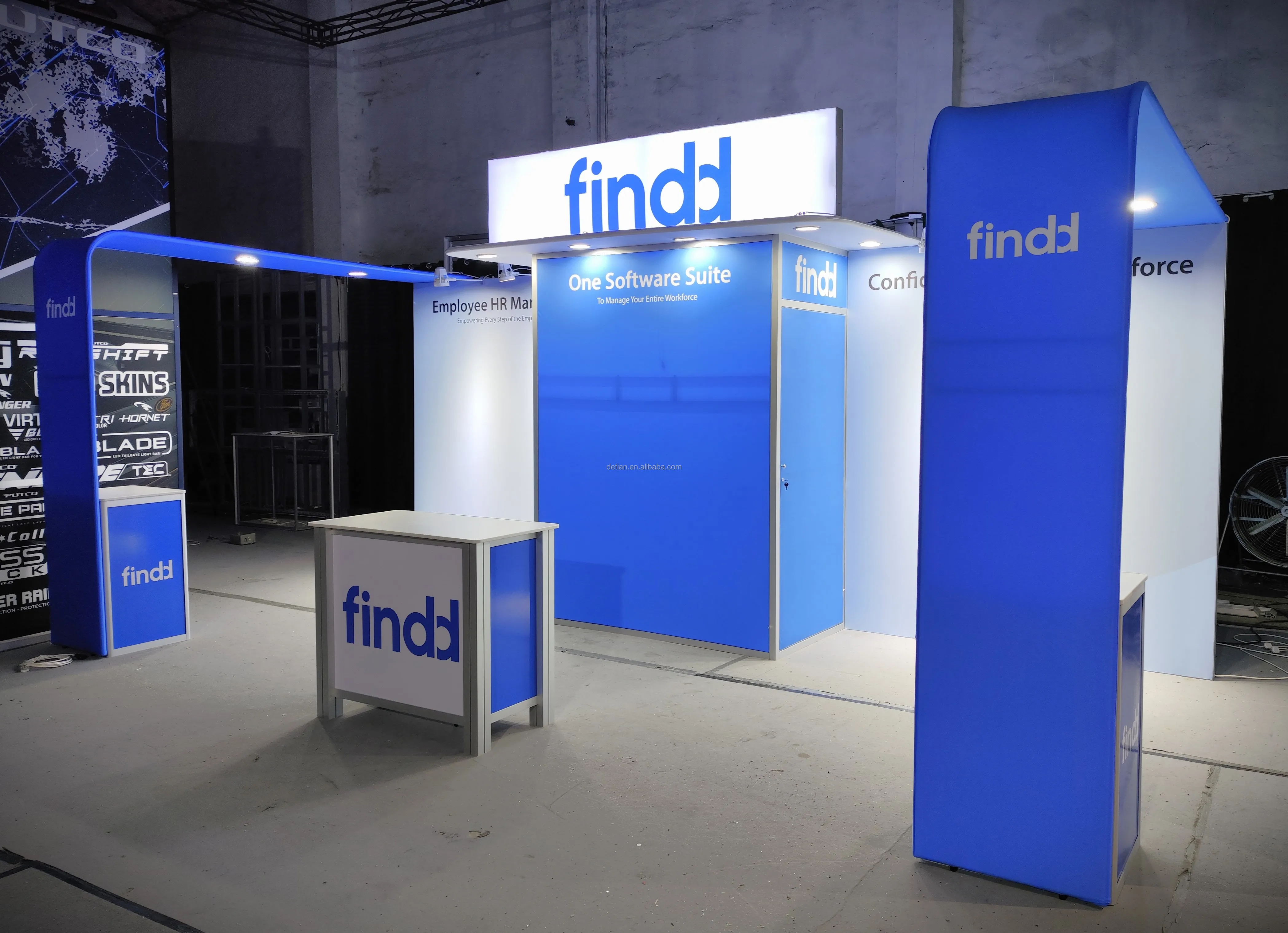 3x6 m Portable aluminum tension fabric exhibition booth display for trade show