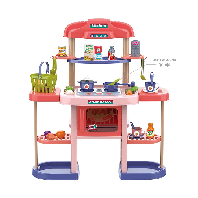 Best Quality Big Kitchen Set Toys Kids Pretend Play Cooking Learning Play Kitchen Toys For Kids child
