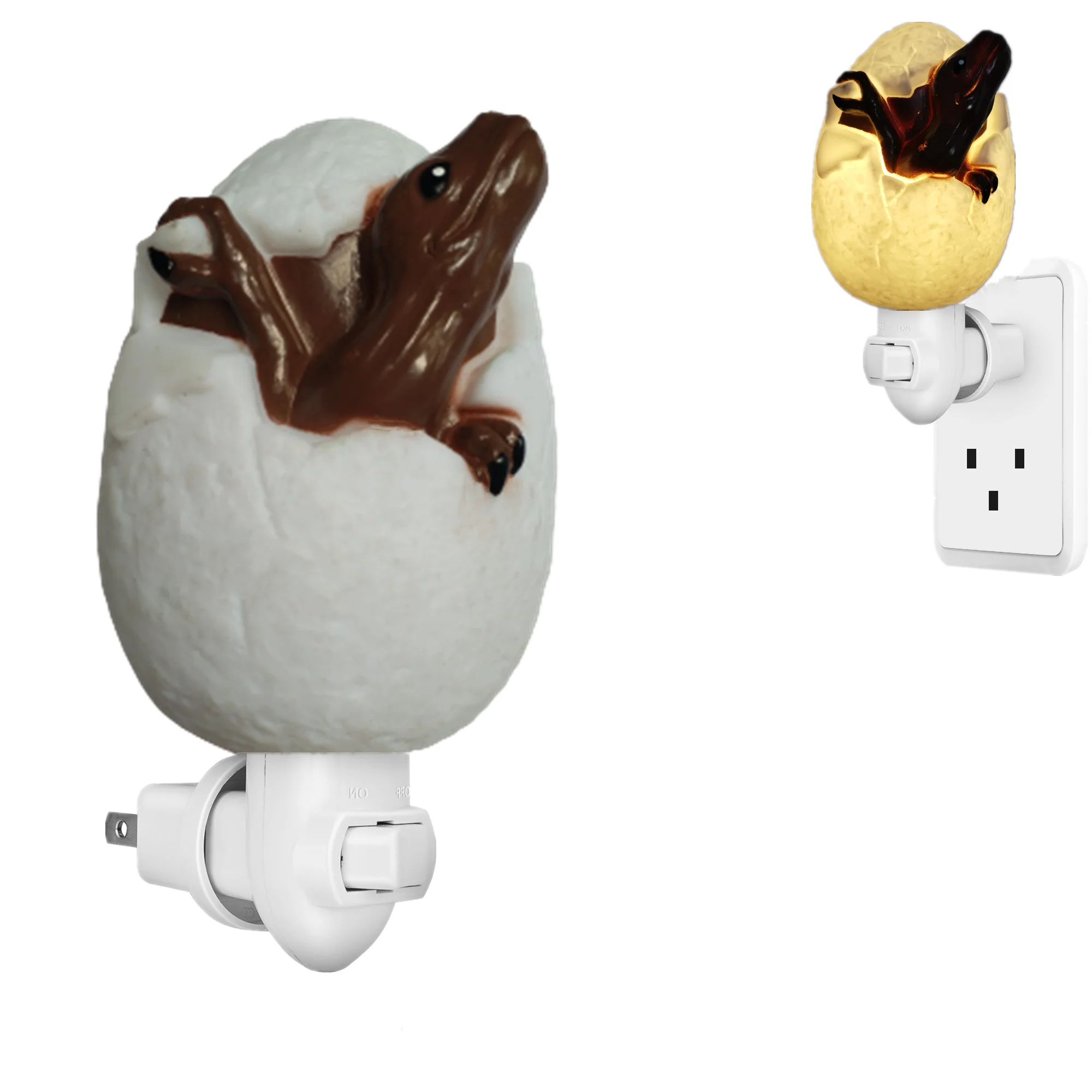 Cute Dinosaur Eggs LED Night Light Lamp Animals Plug into Wall Light Home Decoration Lamp for Kids Dinosaur Wall LED Night Light