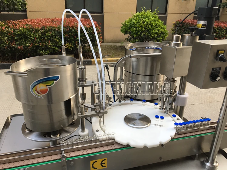 Quality assurance automatic 2 nozzles 5ml 10ml 15ml glass vial filling machine