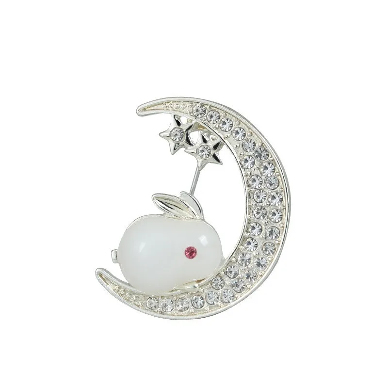 The moon and the Jade Rabbit brooch pin for hijab saree brooches for women free shipping wholesale brooches