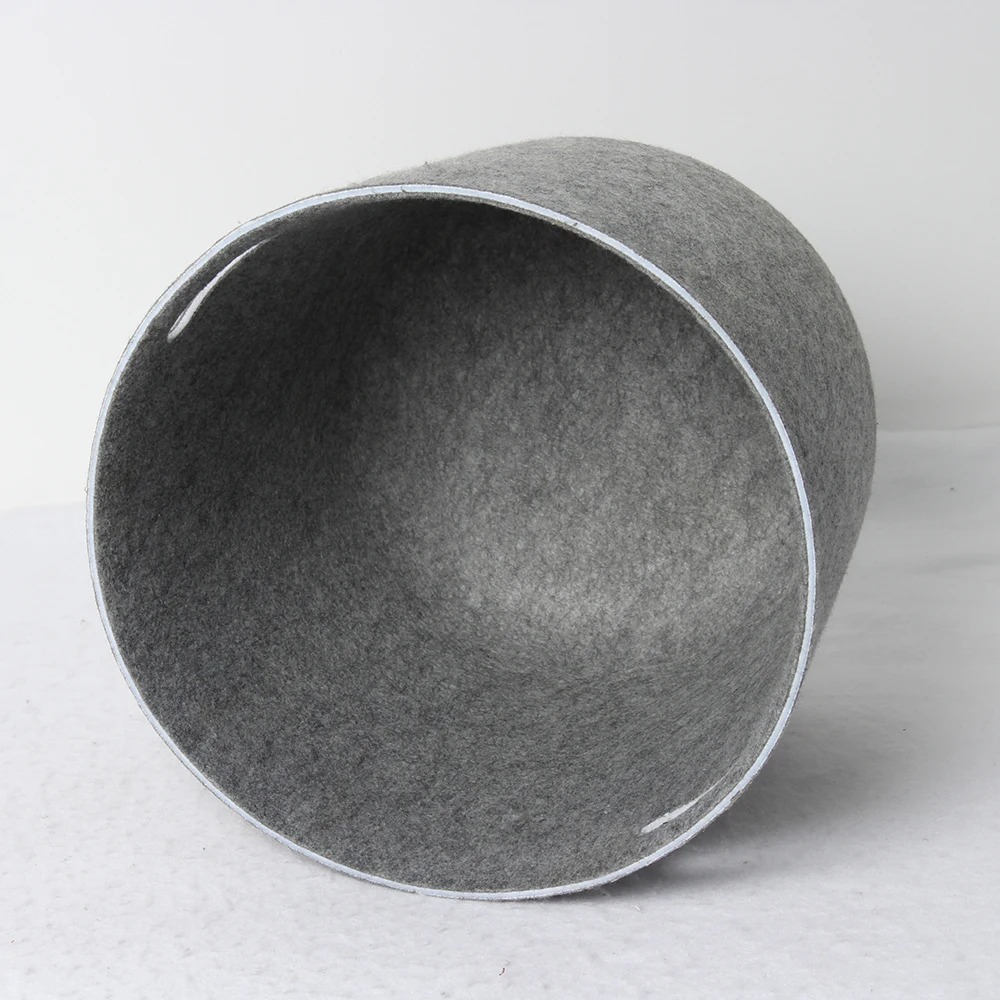 Recycled PET plastic Felt Bin Thermoforming non woven Laundry bucket Washing Dirty Clothes Hamper Large Storage Basket