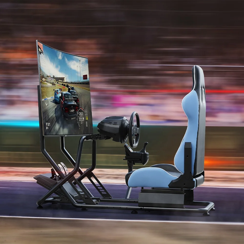 LRS09-BS02 Car F1 Gaming Racing Simulator Cockpit Sim Cockpit Driving Simulator with Gear Shift Mount Steering Wheel Mount