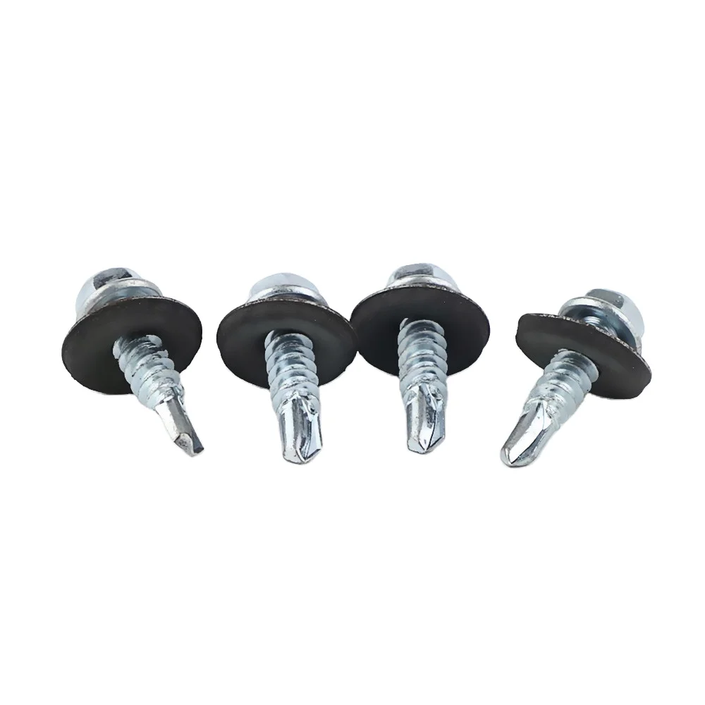 Винт ферменной конструкции 155 мм Горле голова Черный Гипсокартон 304 мм нержавеющая Шестигранная вогнутая фланец саморезы серии