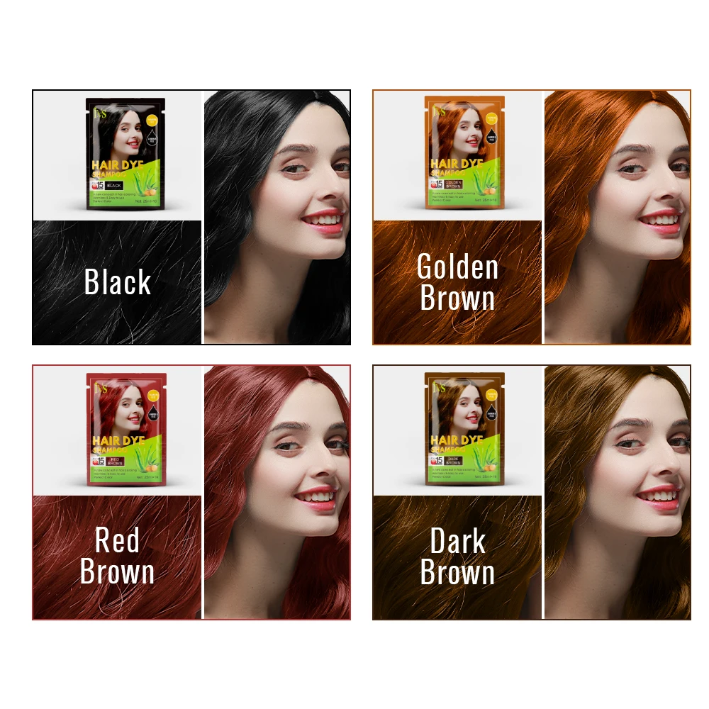 Natural Black Hair Dye 5 Minutes Quick Hair Color For Women Men Based Herbal Protection No Ammonia 100% Grey Coverage Permanent