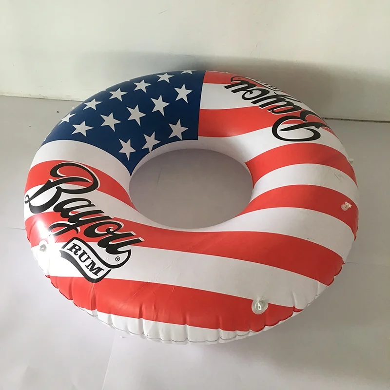 Giant American flag pool float swim ring