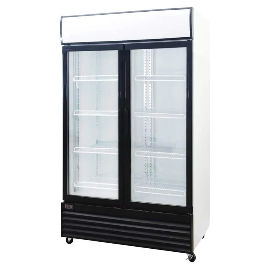 Домашняя горизонтальная барная стойка с 2 стеклянными дверцами, стол для коммерческих напитков, пива, дисплей, холодильник, холодильник, охладитель со светодиодной подсветкой