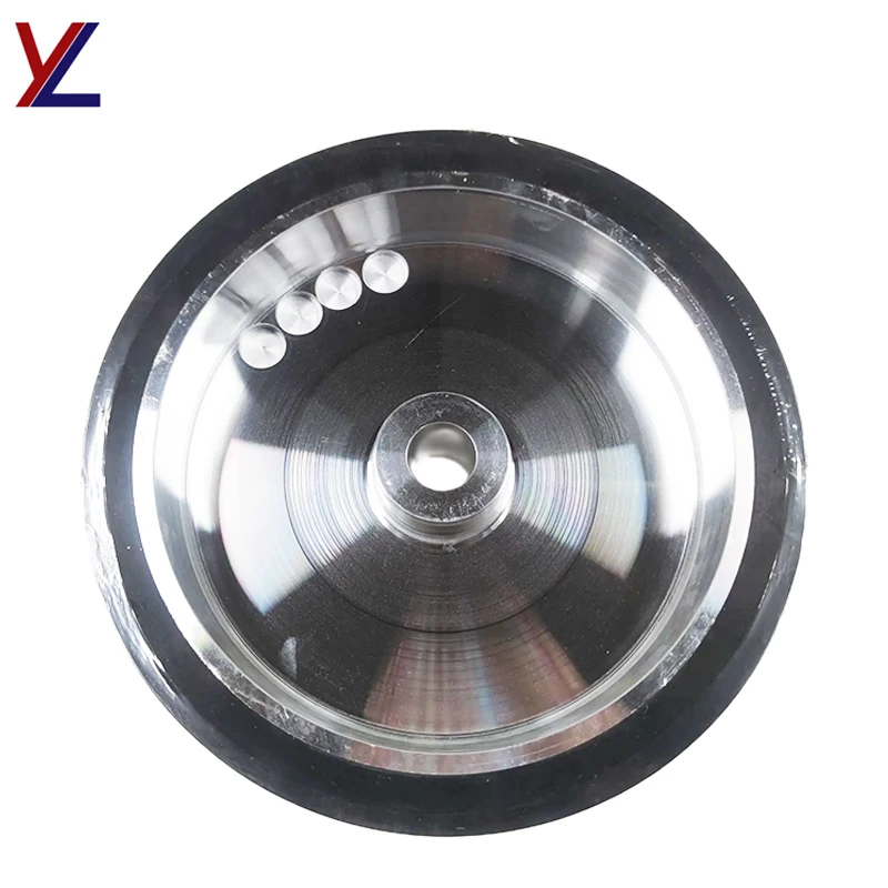 Rubber coated wheel  hole caster iron core bearing wheel wear-resistant machinery