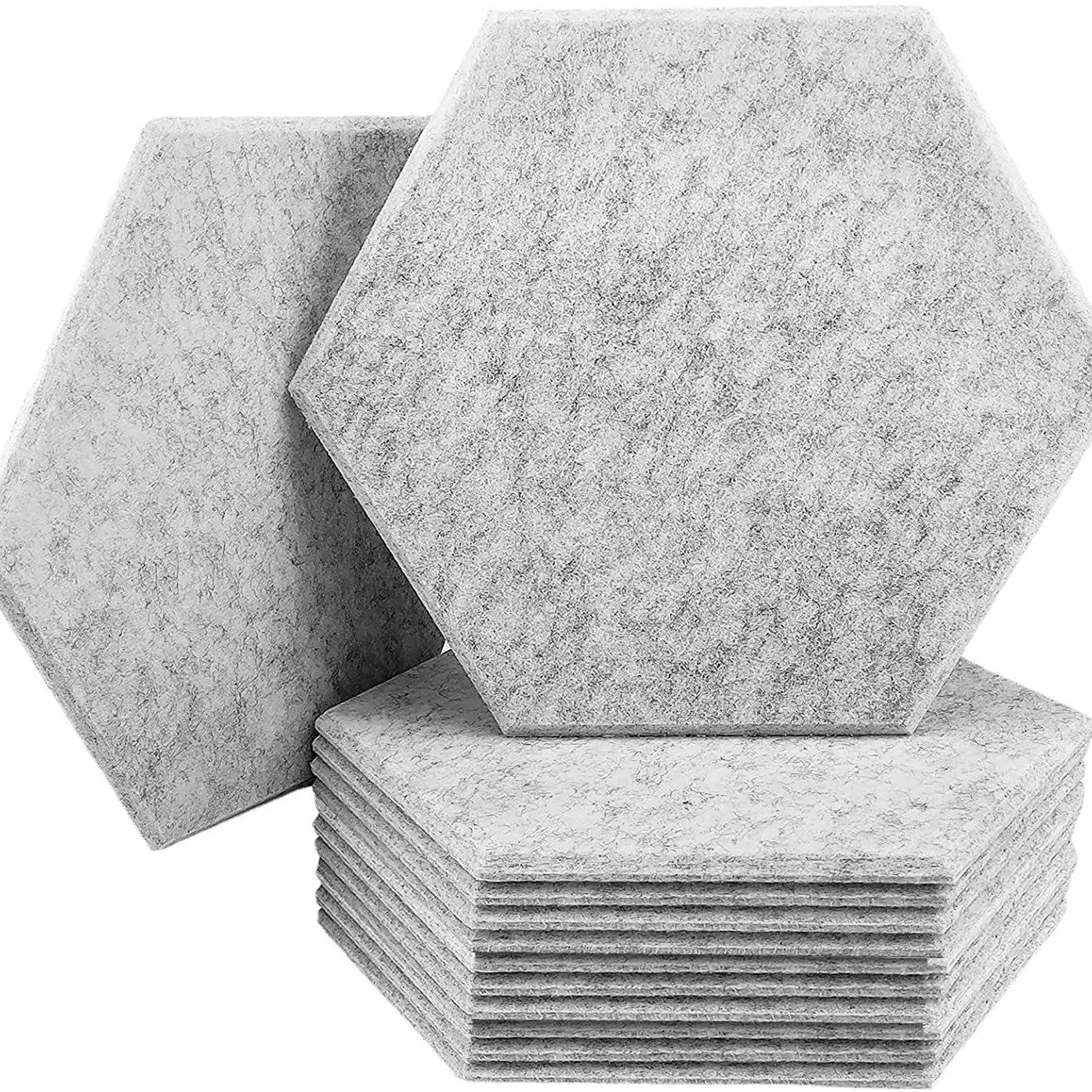 Hexagonal 3D Stereo Background Wall Board Colorful Felt Soundproof Acoustic Panels