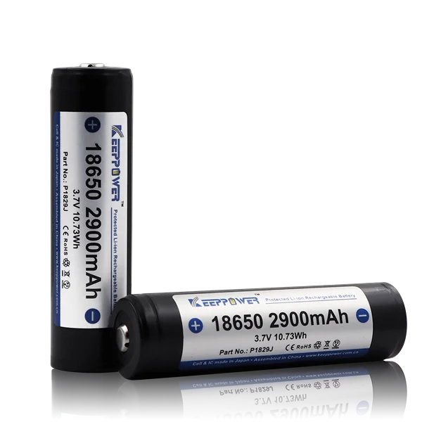 KeepPower 18650 2900mAh защищенная перезаряжаемая литий-ионная батарея P1829J 3,7 V