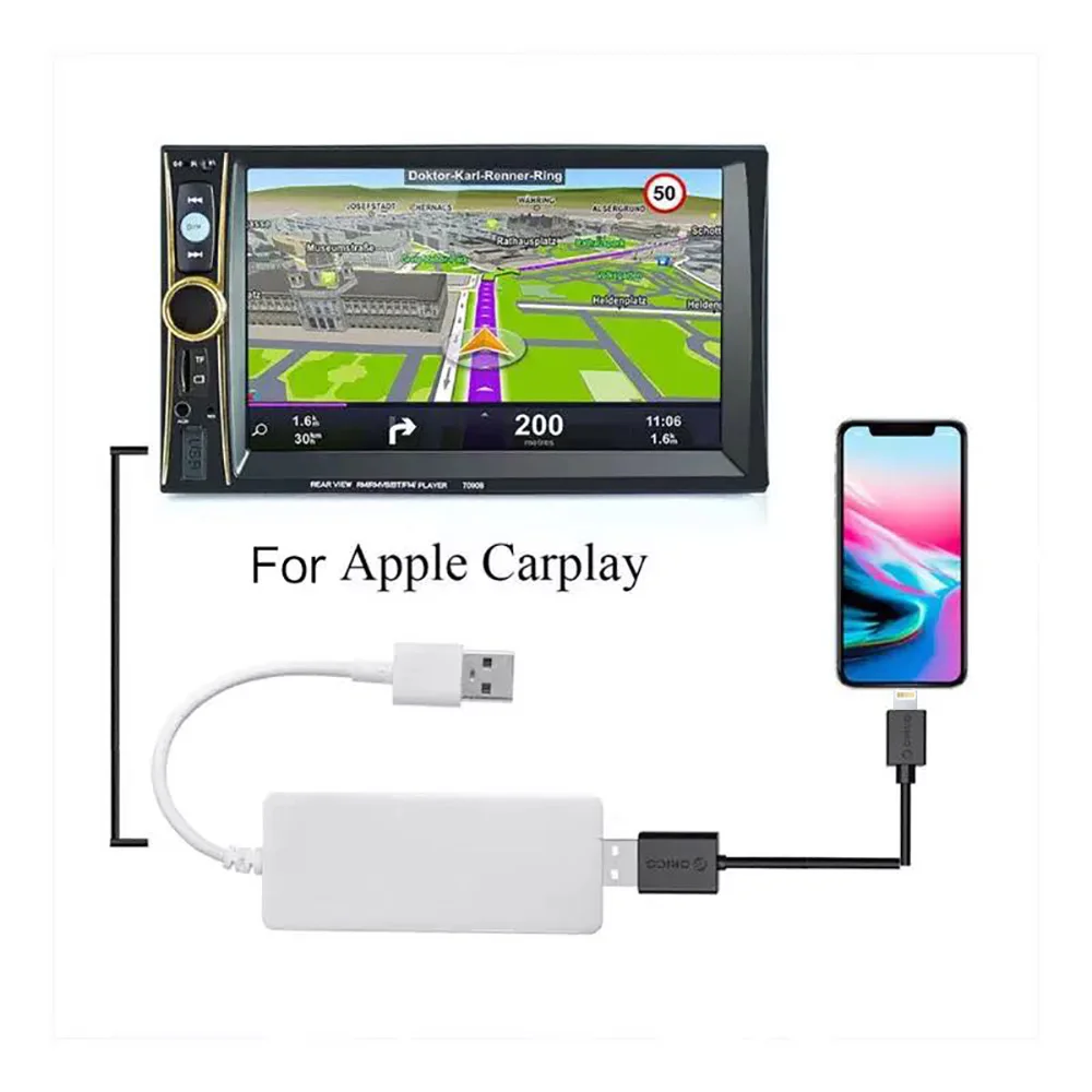  Carplay использовав интеллектуальную связь Smart link проводной Apple USB CarPlay донгл для Android автомобиль Mini палка с Авто Plug and
