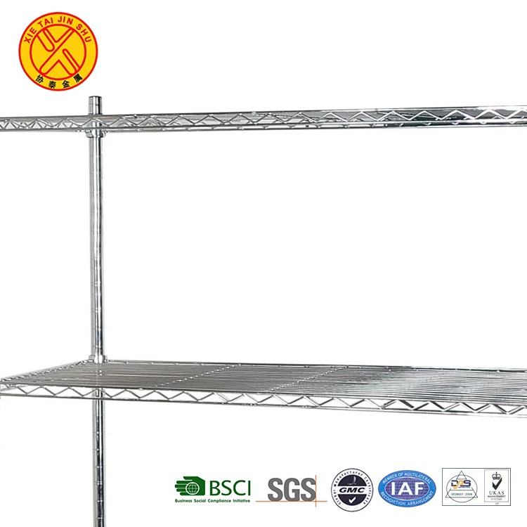 Factory Supply Supermarket 5 Layer Metal Wire Shelving Storage Rack
