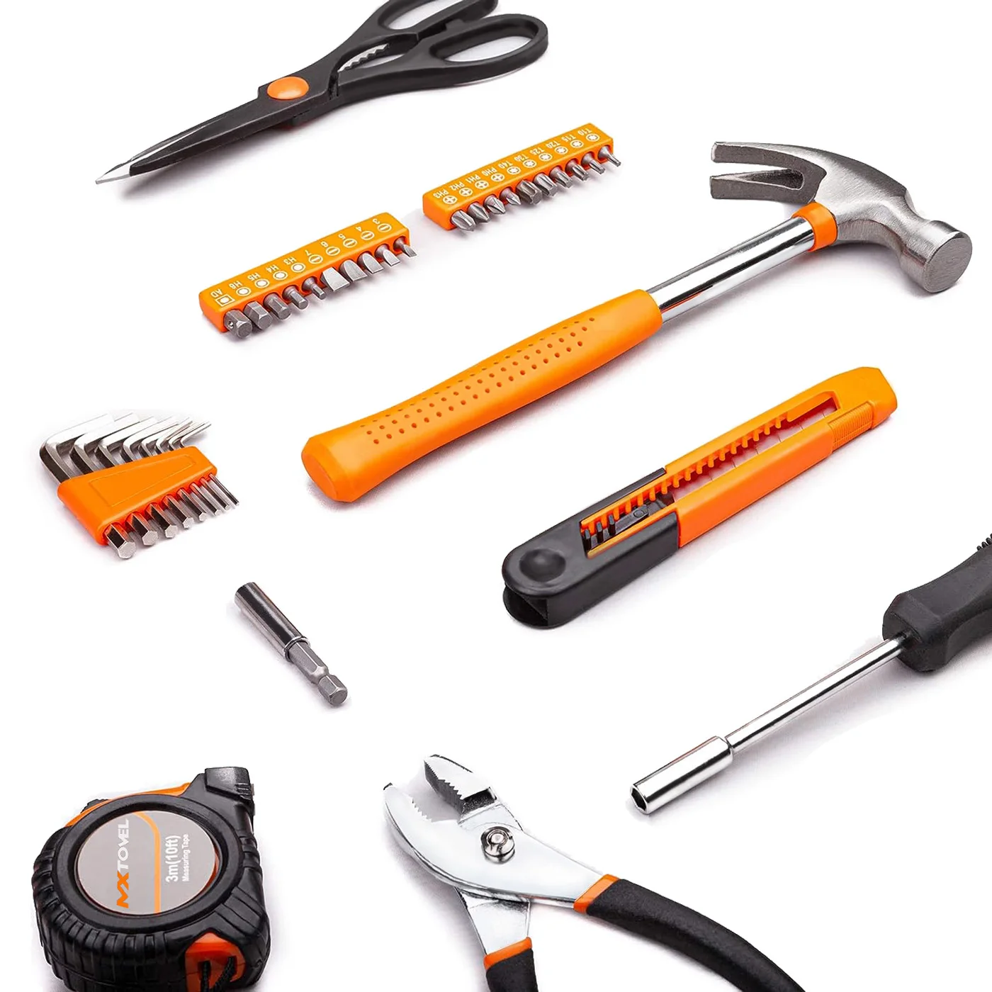 39pcs plastic case packing household hand tool kit diy hand tools box set