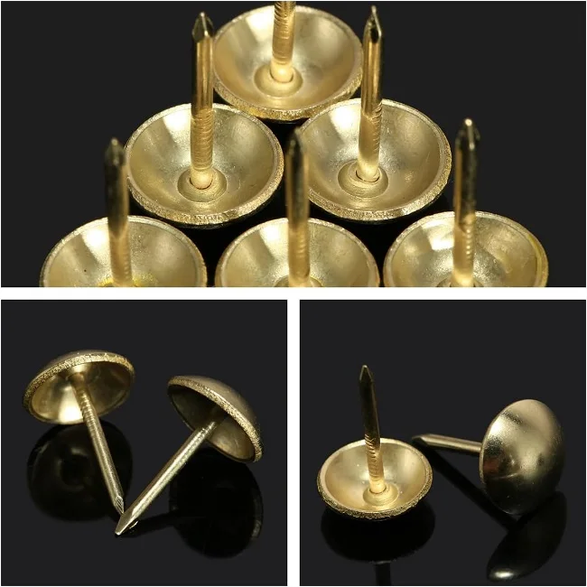 VT-14.112 sofa nail dorado Tachuelas de tapiceria redondas para unas para muebles for tablero de corcho decoracion del hogar