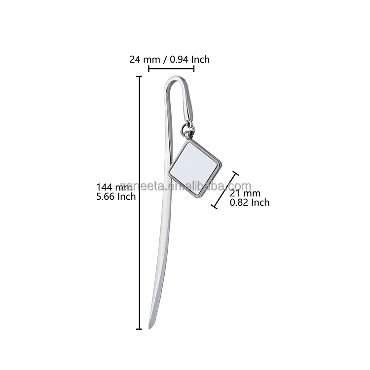 Sublimation Blank Bookmark Metal Silver Custom Bookmark