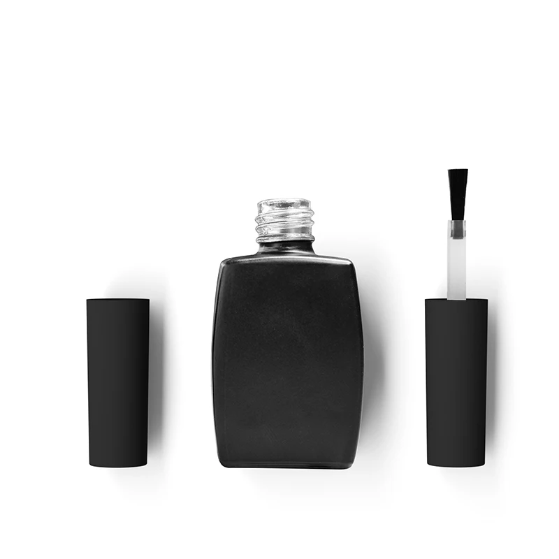 15ml custom made empty square fancy tiny gel uv nail polish gel polish glass bottles with brush