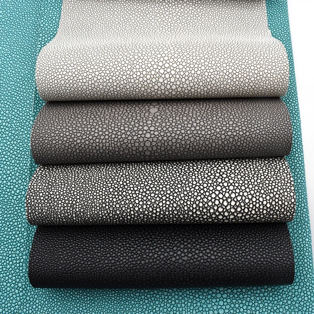 Wholesale Synthetic Leather Upholstery Fabrics Stingray Pattern Printed Shagreen Faux PVC Leather For Sofa, Home Decor