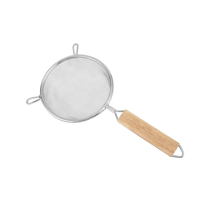 FUTIAN High Quality Stainless Steel Slotted Spoon Kitchen Drain Noodles Fried Hot Pot Mesh Strainer Accessory Oil Leak Filter