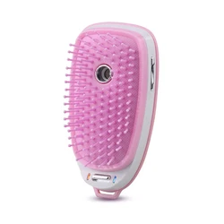 Portable frizz-free easy shine hair smooth combs nano mist steam sprayer electric vibrating scalp massage hair brush comb