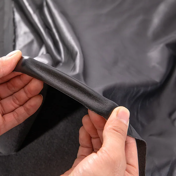 Soft Suede Back Stretch 0.6 mm Embossed Nappa Faux Synthetic PU Leather Fabric for Clothing Clothes Dress Pants Gloves Legging