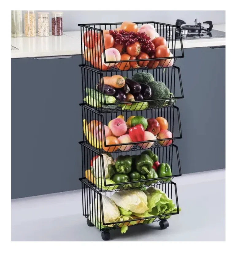 kitchen storage basket wire vegetables basket wire fruits basket