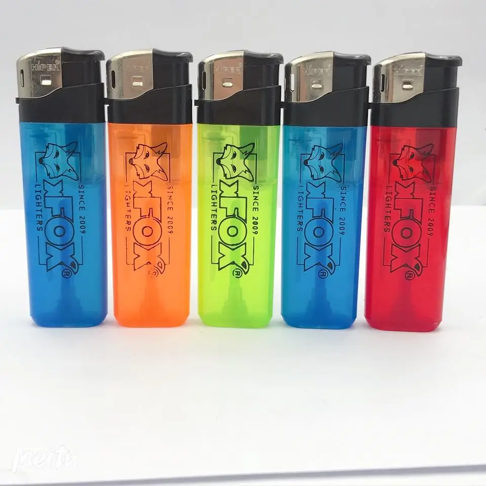BAIDA butane gas smoking lighter stainless oil slim electronic flame cigarette lighters