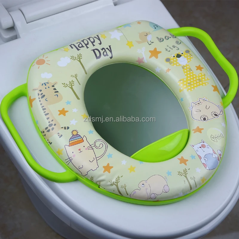 Baby Soft potty seat   pvc printing baby/kids toilet seat soft potty training environmentally friendly materials  potty seat