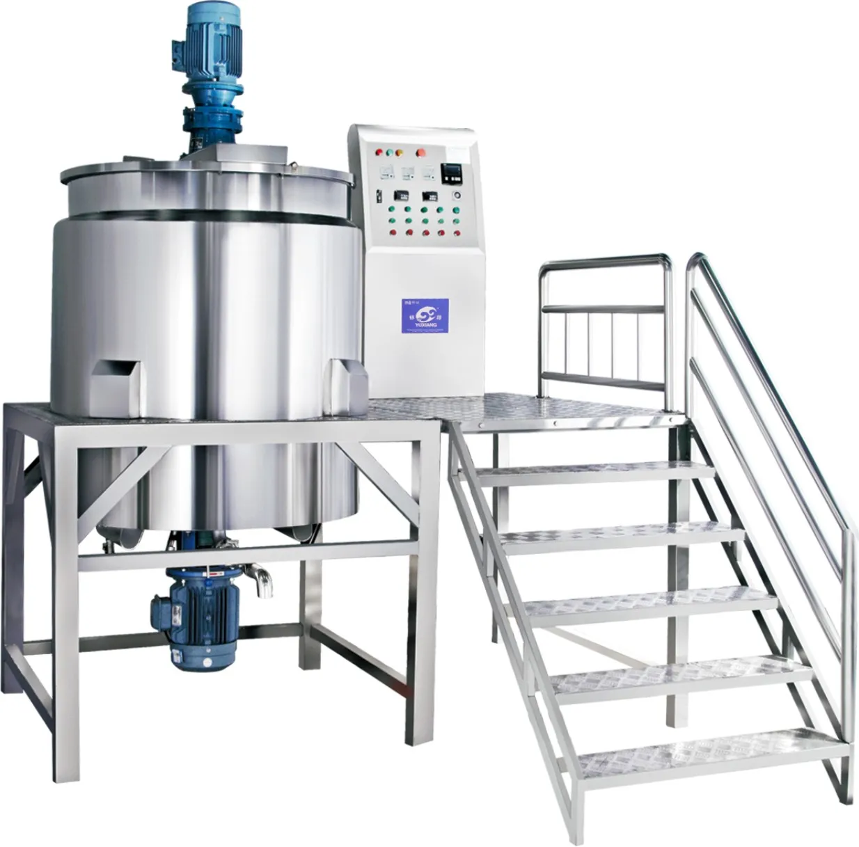 500L Liquid Cosmetic Machinery Equipment Shampoo Mixer Homogenizer Liquid Soap Making Machine Cosmetic Manufacturing Machinery