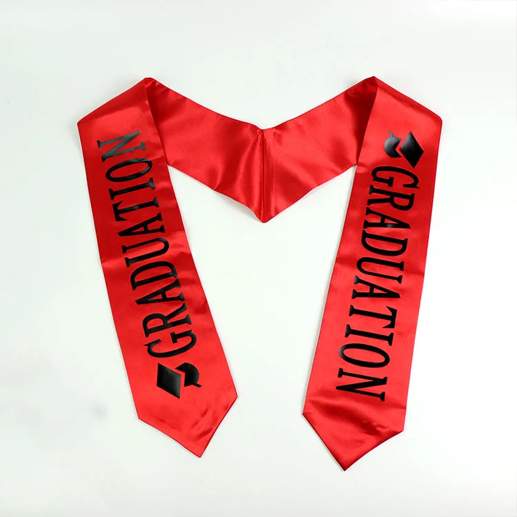 
LUDE factory stocked satin graduation sash for graduation ceremony 