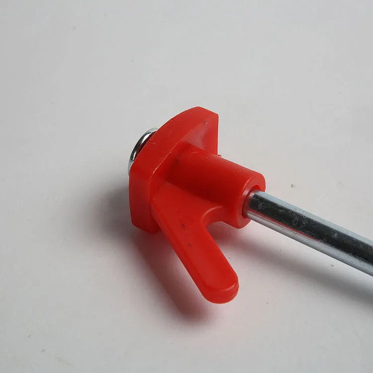 20.4/8inch Hard Ground Steel Screw Tent Stakes Strong Tent Pegs with 13MM Plastic Hex Top ,Ground Rock Peg Camping Accessories