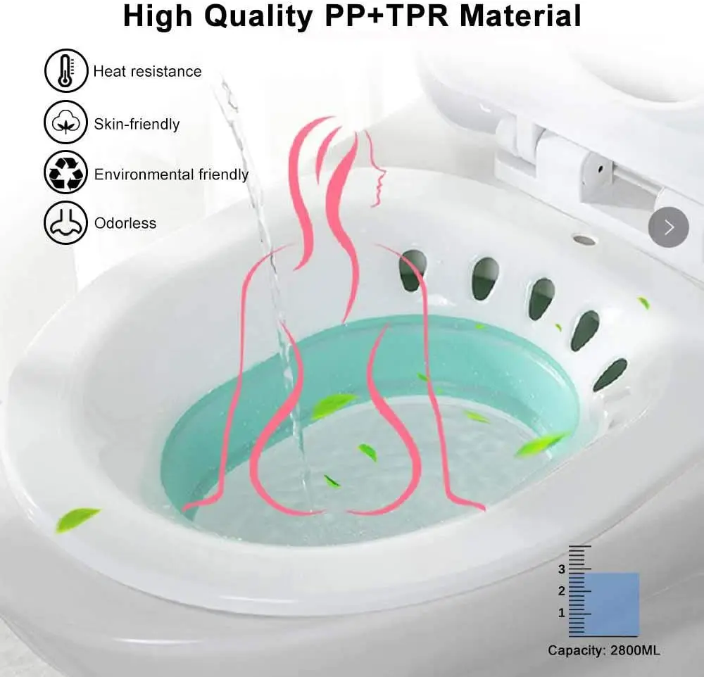 Best Product USA Retractable Foldable Adult Bath Seat Seating Vaginal Steaming Tool Sitz Bath