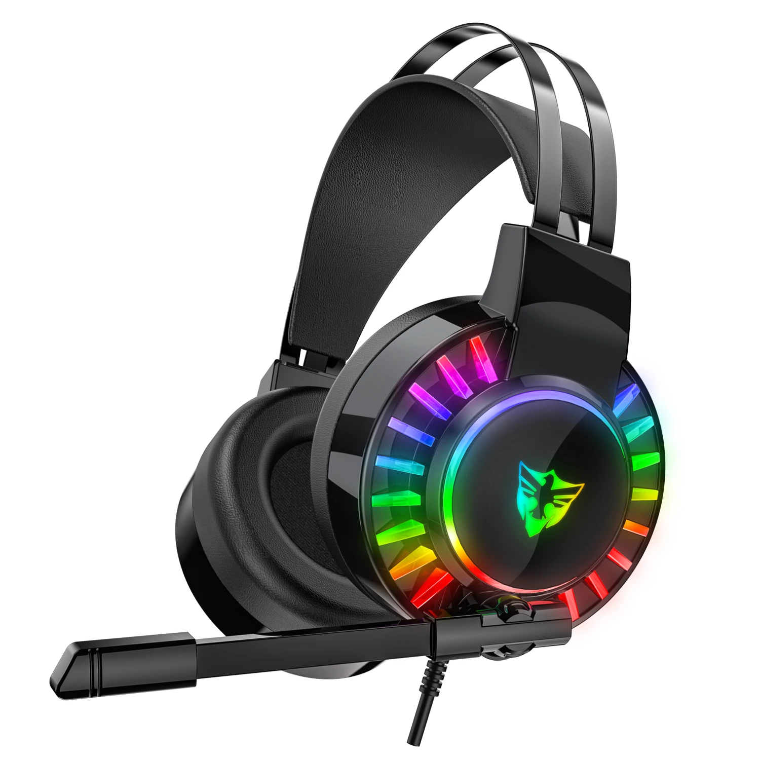 Professional OEM Cheap Buy Custom Logo USB 3.5mm RGB LED Gaming Headset Headphones For Computer Gamer