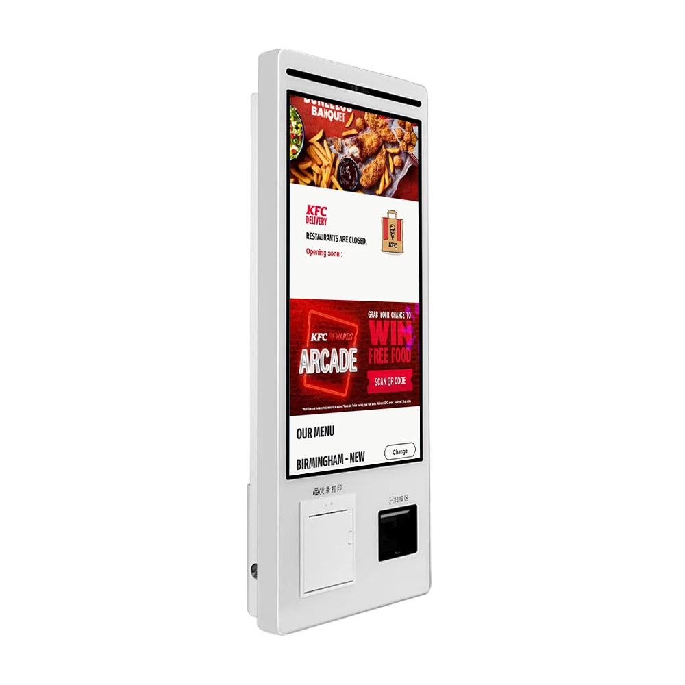 indoor payment terminal 21.5' oem customized floor standing touch screen kiosks with cash acceptor machine